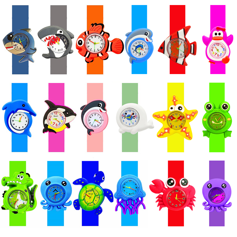 Kids Educational Watch - Часы Детские Мультяшные с дельфином, акулой,