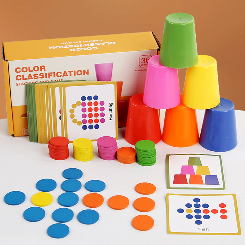 Kids Education Table - Детская игра с набором стаканчиков для